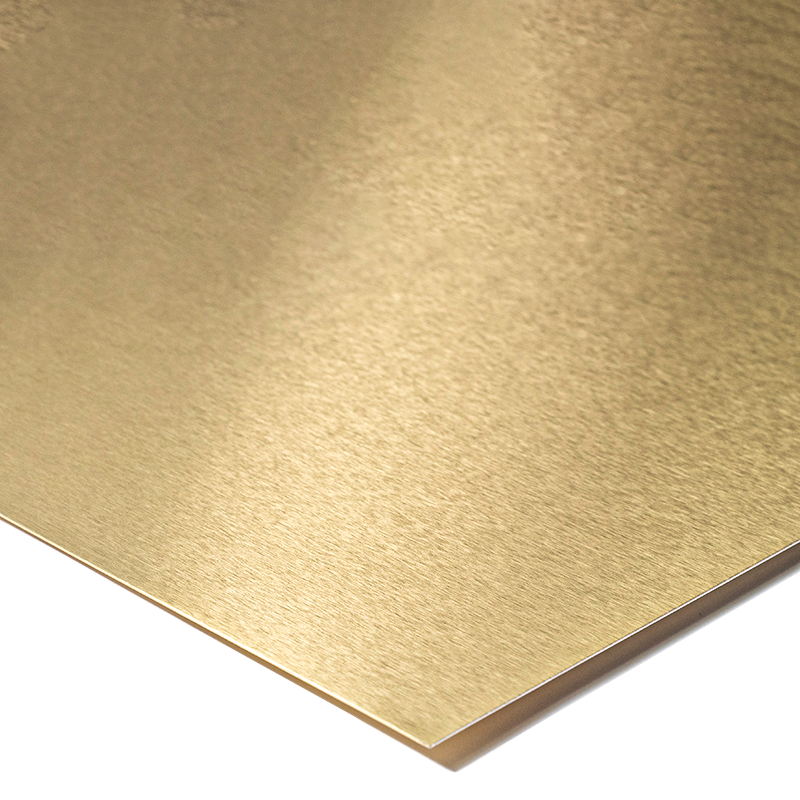 Lámina de Aluminio Anodizado TACH-PANEL - Oro Cepillado (1.22 x 2.44mts)