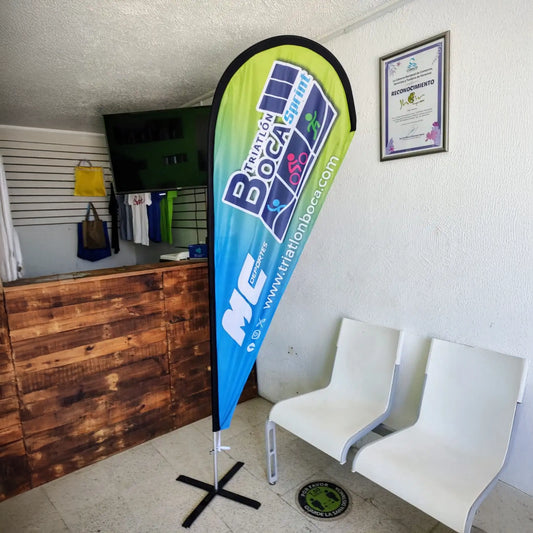 Display Bandera Base de Cruz - 5.50mts de Alto