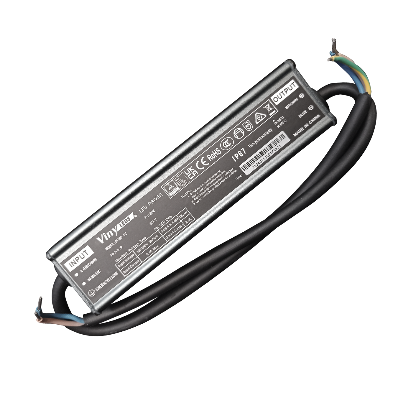 Fuente de Poder VinyLeds - 30W, 100-240V, 12V