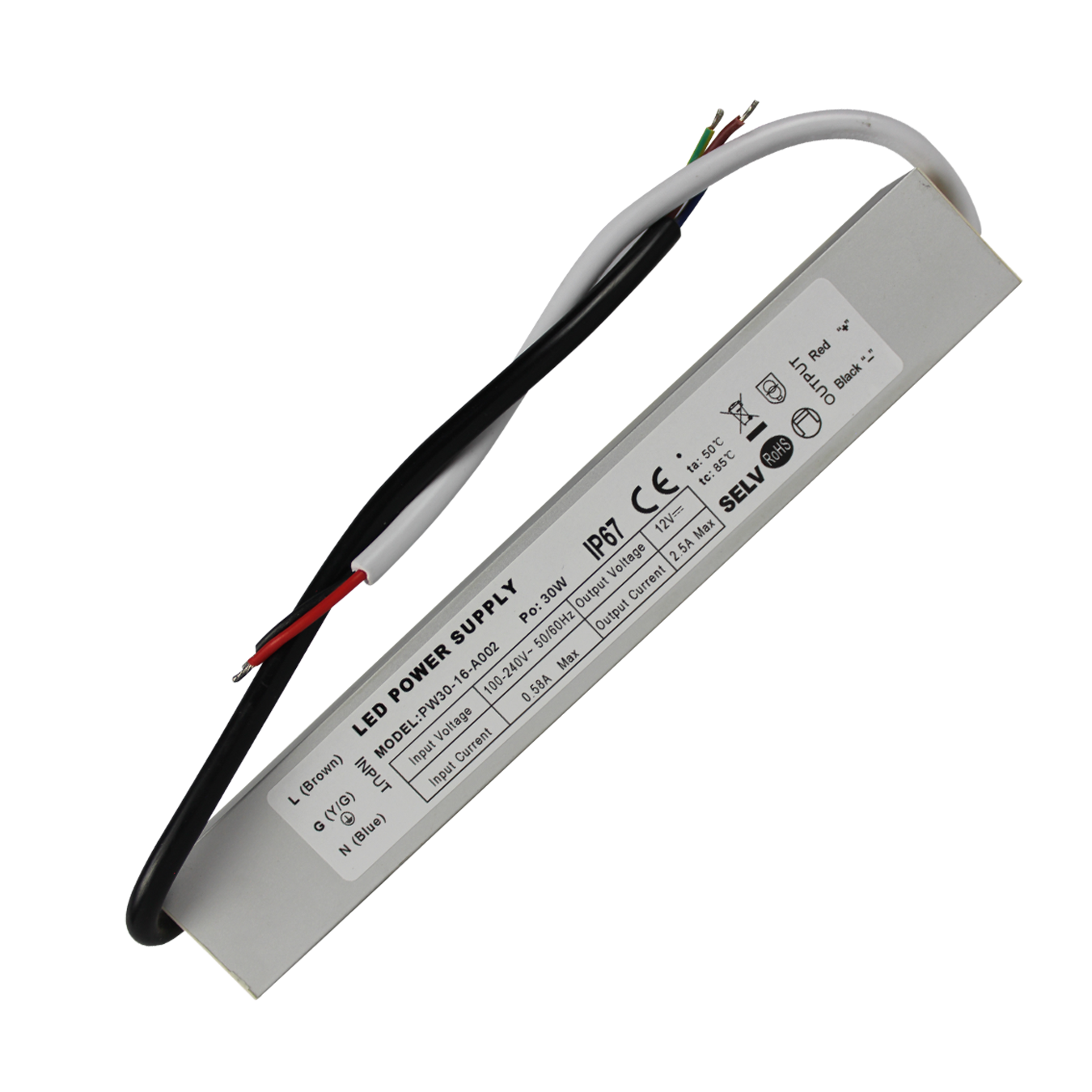 Fuente de Poder VinyLeds - 30W, 100-240V, 12V