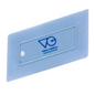 Pleca de Plástico Azul Grande Cursiva (12cm x 6.5cm x 3mm)