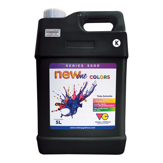 Tinta Solvente Serie 5500 New One Colors - Negro para Konica/Seiko