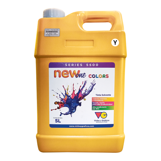Tinta Solvente Serie 5500 New One Colors - Amarillo para Konica/Seiko