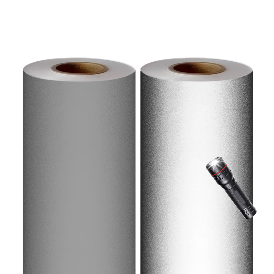 Vinilo Textil Reflejante VinylGraph-Flex - Plata (0.51 x 25mts)